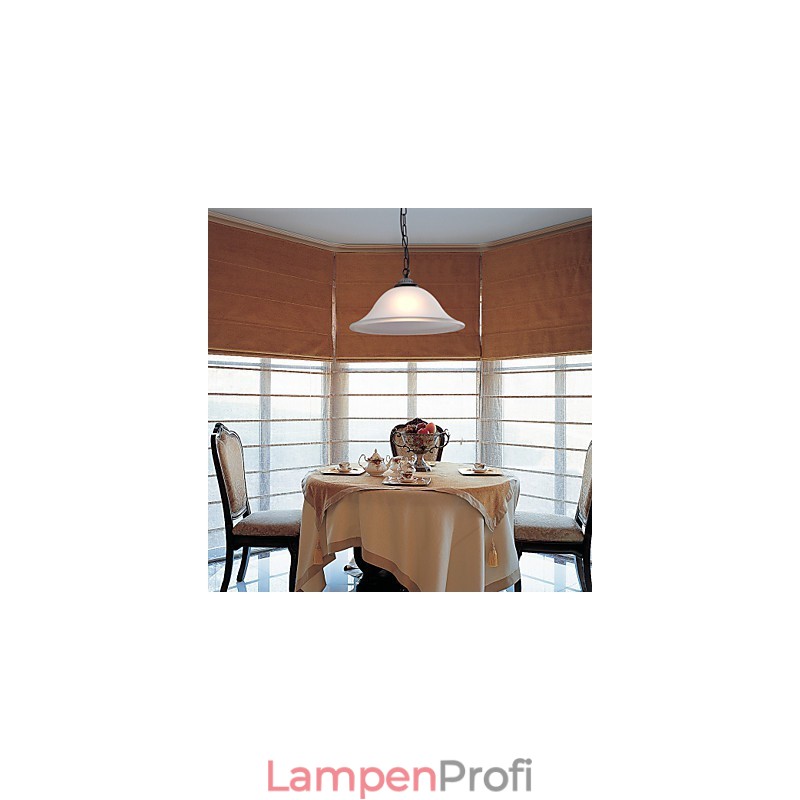 Traditionelle, klassische Pendelleuchte im Mini-Schalen-Stil in Bronze