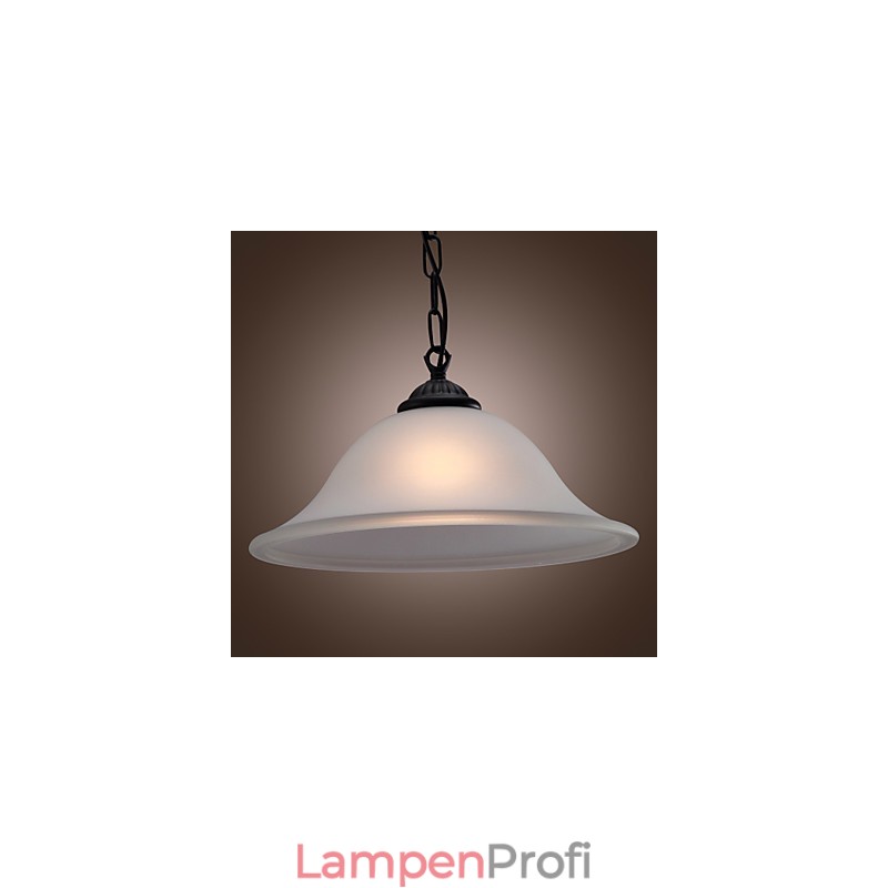 Traditionelle, klassische Pendelleuchte im Mini-Schalen-Stil in Bronze