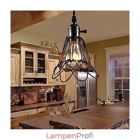 Amerikanischen Land Industrielle Wind Lampe Retro Kleine Kronleuchter Eisen Käfig