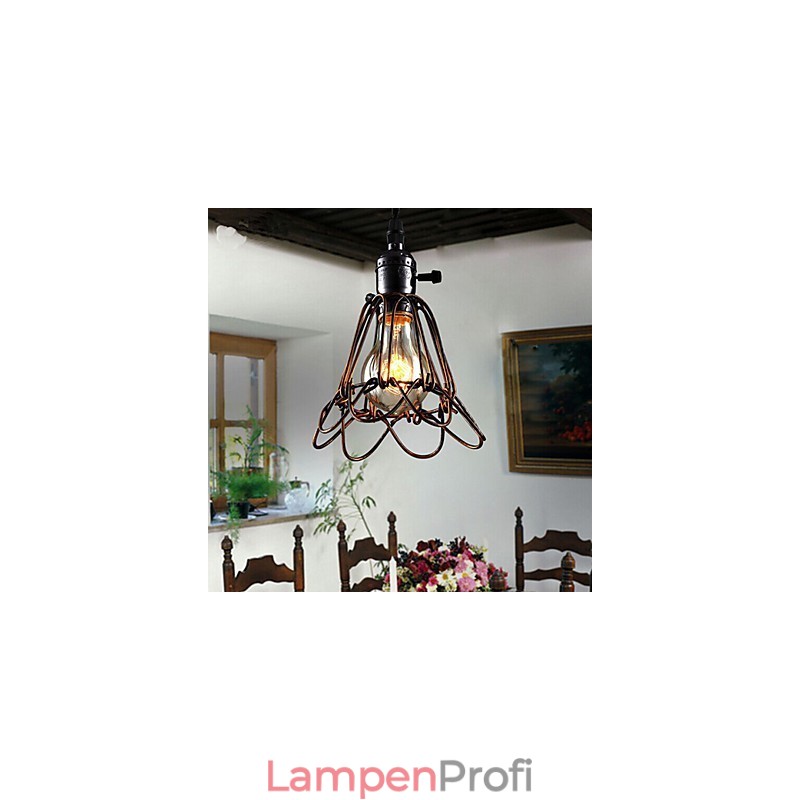 Amerikanischen Land Industrielle Wind Lampe Retro Kleine Kronleuchter Eisen Käfig