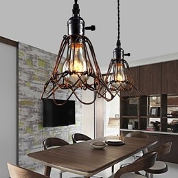 Amerikanischen Land Industrielle Wind Lampe Retro Kleine Kronleuchter Eisen Käfig