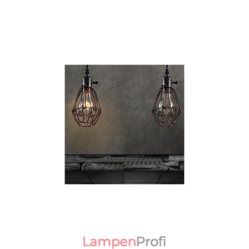 Amerikanischen Land Industrielle Wind Lampe Retro Kleine Kronleuchter Eisen Käfig