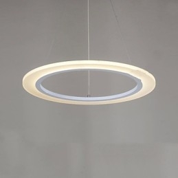 Pendelleuchte Runder Deckenleuchter Milchig Acryl Deckenleuchten mit Einzelring