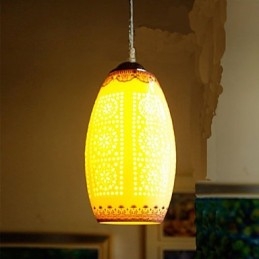 Retro Keramik lampe lampe Treppe Blau Single Head Kronleuchter Kreative