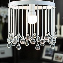 Moderne zeitgenössische traditionelle klassische Kristall Mini-Stil Malerei Metall Pendelleuchte