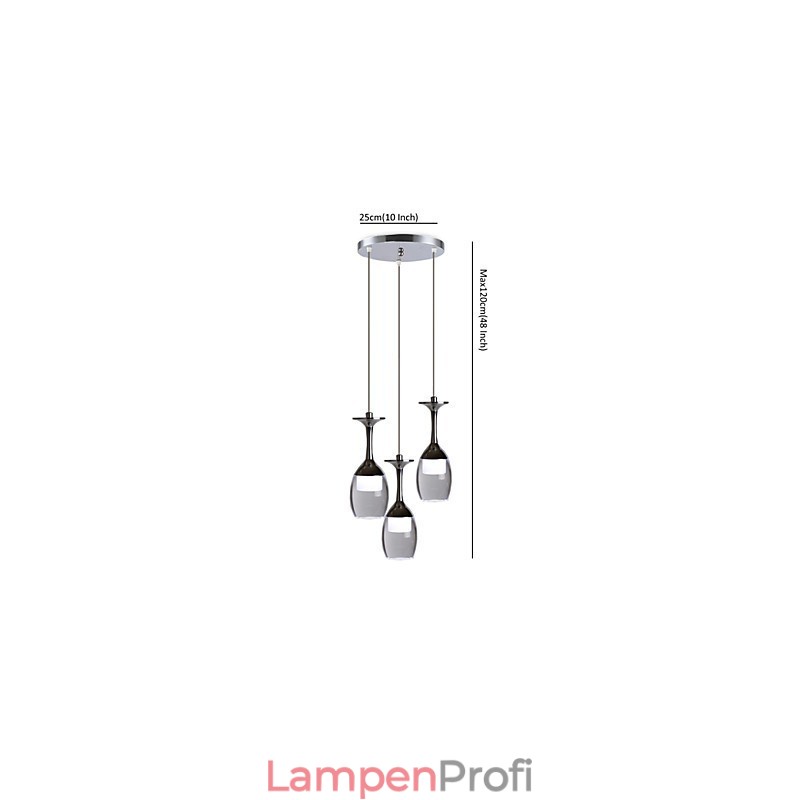 Pendelleuchten 3 Lichter Runde Rückplatte Moderne Zeitgenössische Metall