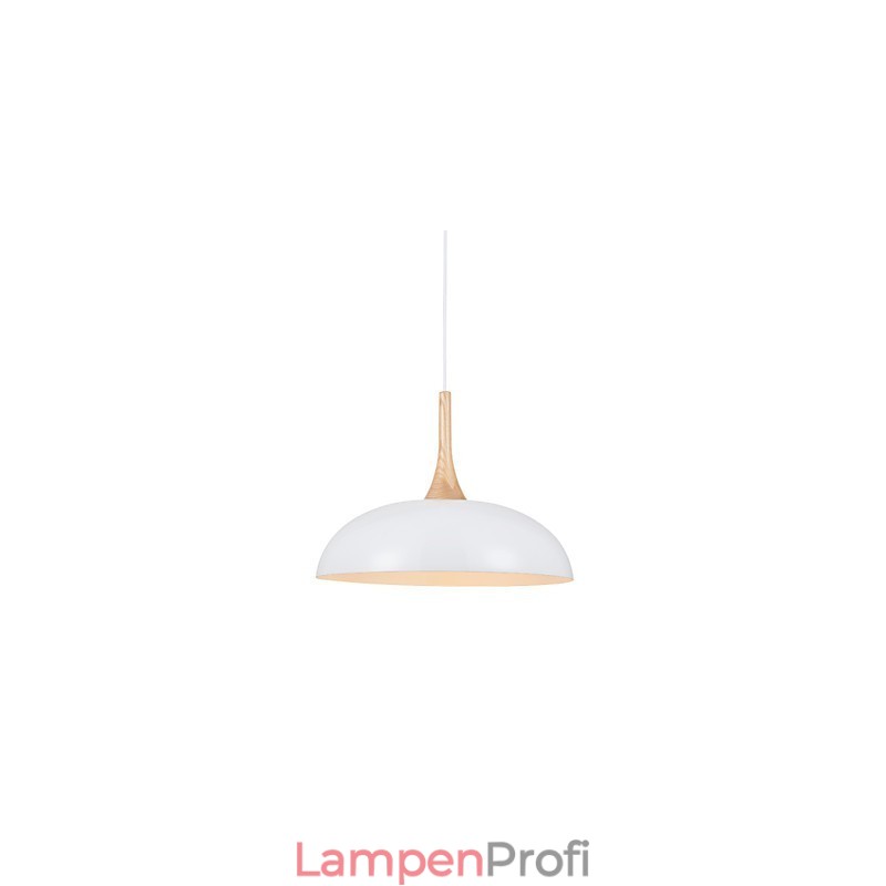 Mini Künstlerische Pendelleuchte 1 Licht Moderne Schlichtheit Schwarz Weiß Finish Aluminium & Holz Droplight
