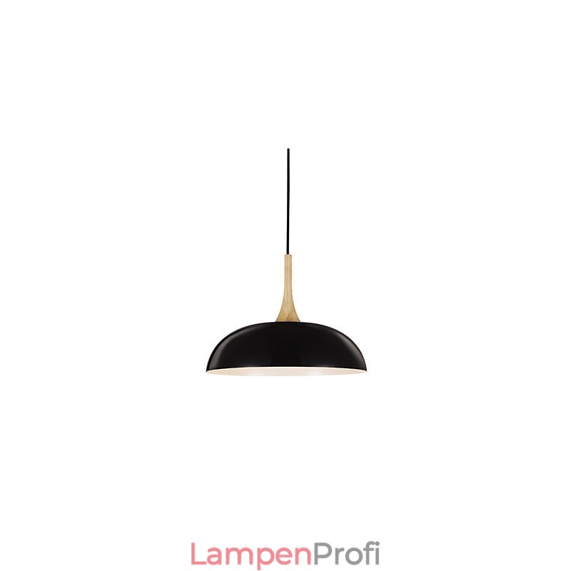 Mini Künstlerische Pendelleuchte 1 Licht Moderne Schlichtheit Schwarz Weiß Finish Aluminium & Holz Droplight