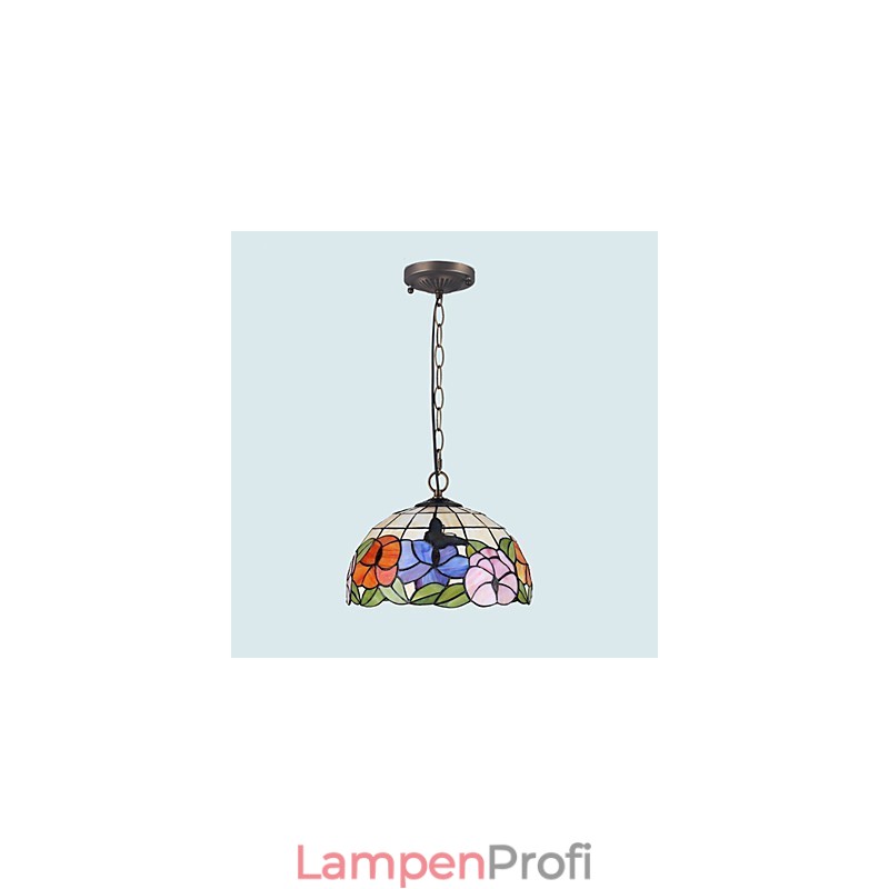 Ländliche kreative Kunst Buntglas-Kronleuchter Wiederherstellung der alten Weisen Lampe Licht