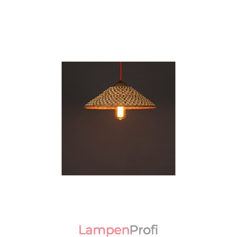 Kronleuchter im Vintage-Stil, Stroh-Bambus-Kronleuchter