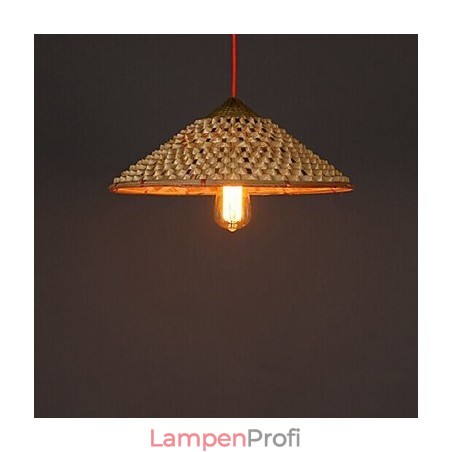 Kronleuchter im Vintage-Stil, Stroh-Bambus-Kronleuchter