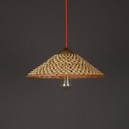 Kronleuchter im Vintage-Stil, Stroh-Bambus-Kronleuchter