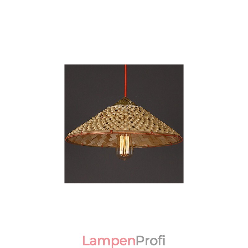 Kronleuchter im Vintage-Stil, Stroh-Bambus-Kronleuchter