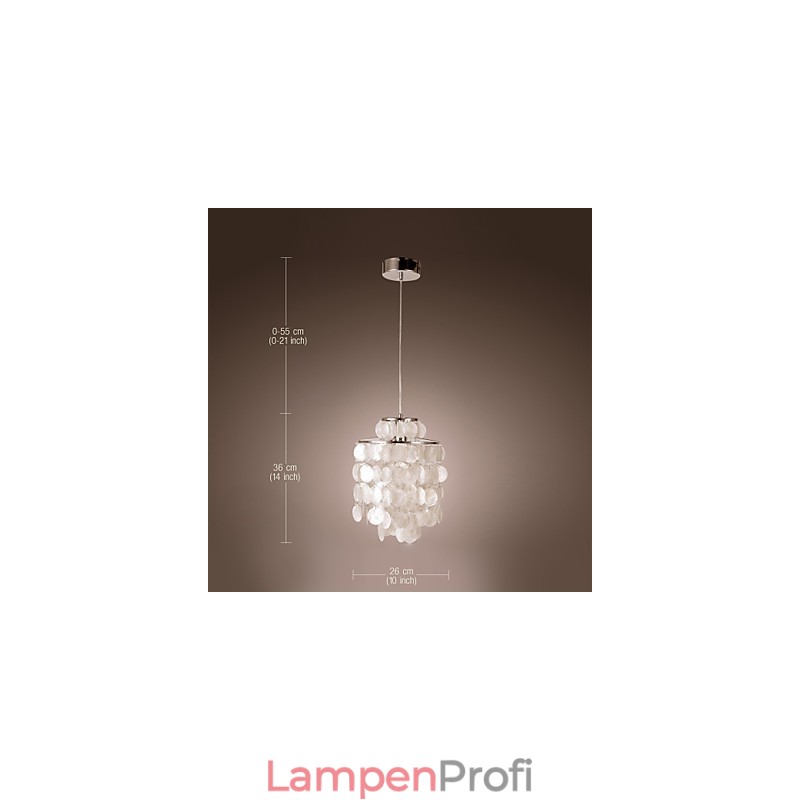 Moderne Pendelleuchte im zeitgenössischen Mini-Stil aus Chrom