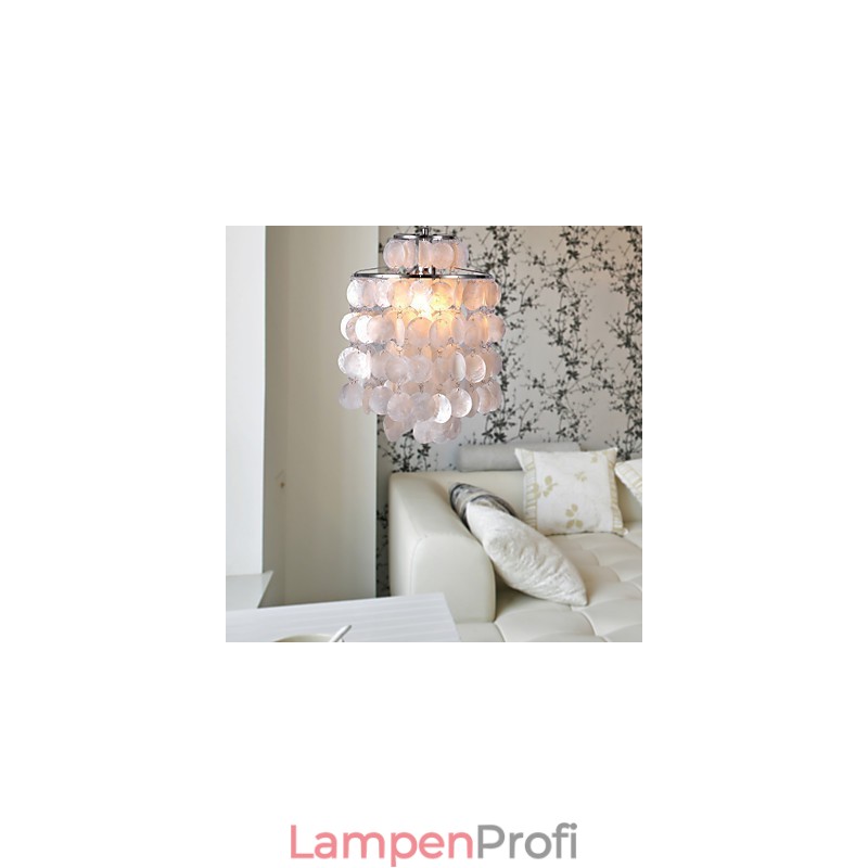 Moderne Pendelleuchte im zeitgenössischen Mini-Stil aus Chrom