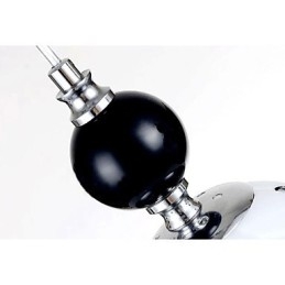 Moderne zeitgenössische Pendelleuchte aus Chrommetall