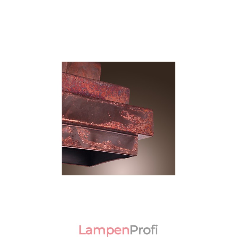 Traditionelle, klassische Pendelleuchte im Mini-Stil mit Gemälde