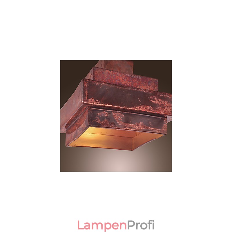 Traditionelle, klassische Pendelleuchte im Mini-Stil mit Gemälde