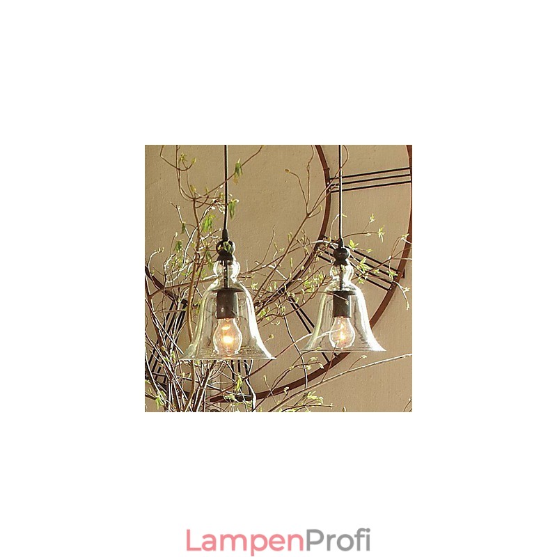 Traditionelle klassische Vintage-Pendelleuchte im Mini-Schalenstil