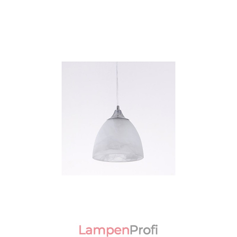Moderne Pendelleuchte mit drei Lichtern, länglicher Baldachin und Weinkelch