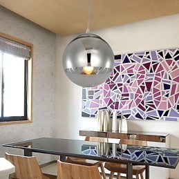 Pendelleuchte mit 1 Licht in Kugelform