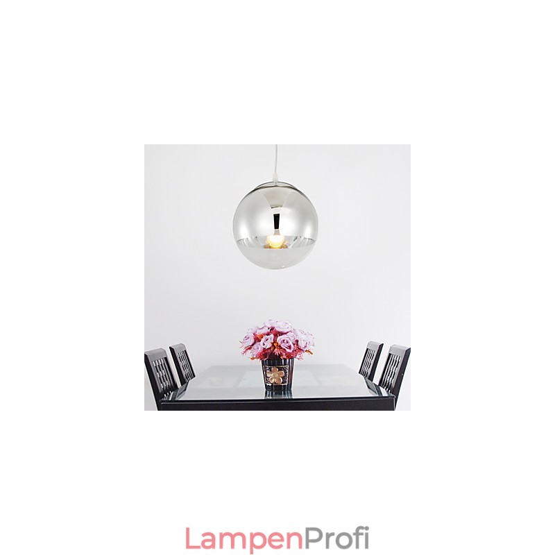 Pendelleuchte mit 1 Licht in Kugelform