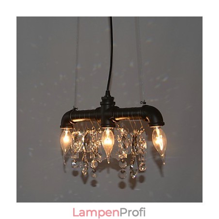 Kreative Pendelleuchte mit 3 Lichtern im nordamerikanischen Stil im Rohrdesign Kreative Pendelleuchte mit 3 Lichtern im nordamerikanischen Stil im Rohrdesign