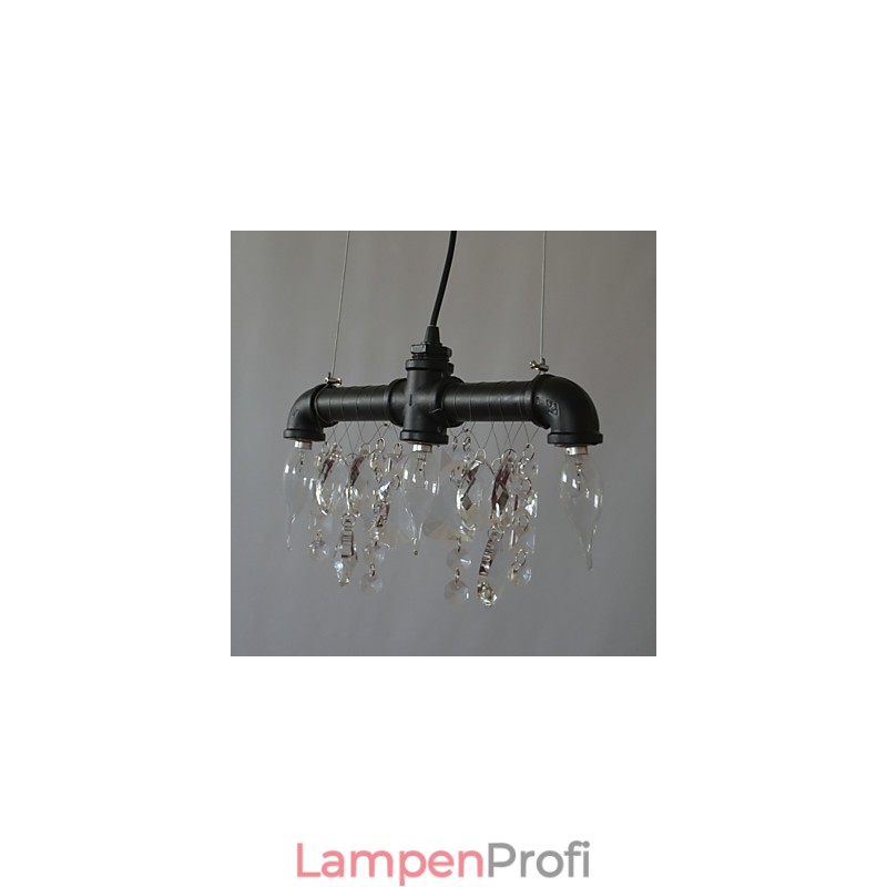 Kreative Pendelleuchte mit 3 Lichtern im nordamerikanischen Stil im Rohrdesign