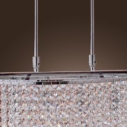 Moderne zeitgenössische galvanisierte Kristall-Pendelleuchte