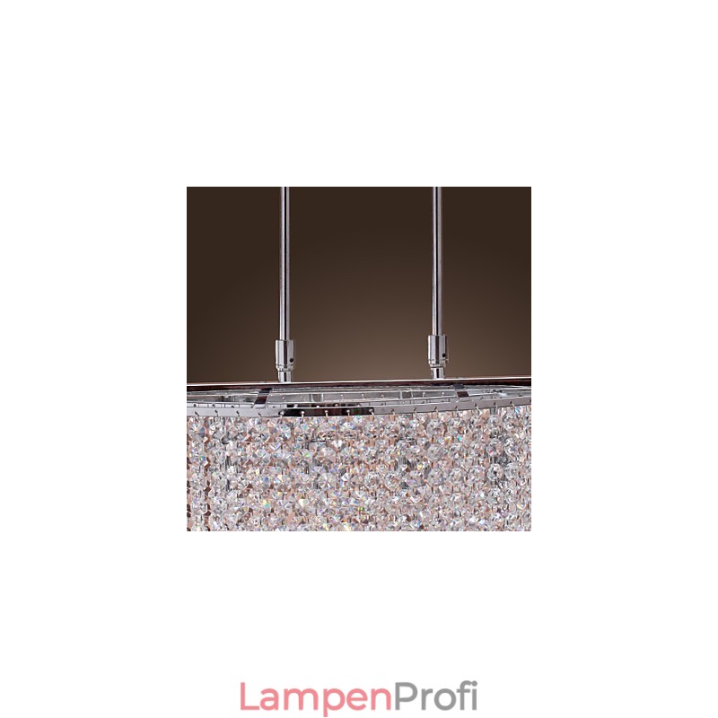 Moderne zeitgenössische galvanisierte Kristall-Pendelleuchte