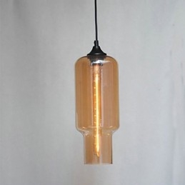 Moderne Glas-Pendelleuchte im braunen Blasen-Design