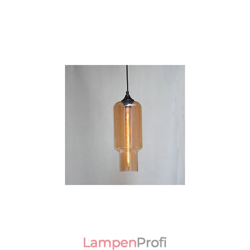 Moderne Glas-Pendelleuchte im braunen Blasen-Design