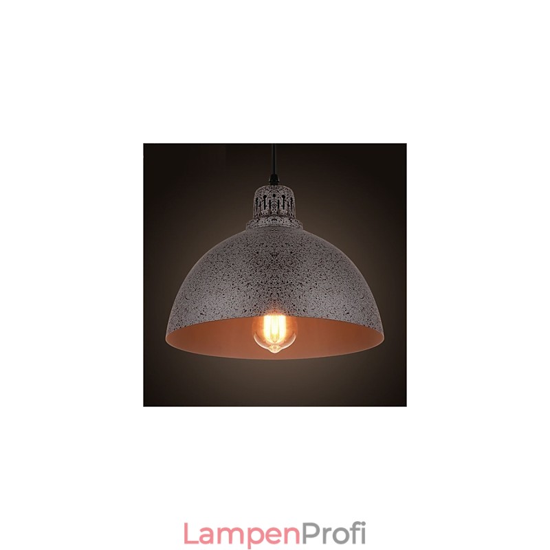 Vintage-Pendelleuchte aus Metall mit Punkten und einer Leuchte