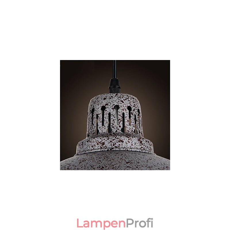 Vintage-Pendelleuchte aus Metall mit Punkten und einer Leuchte