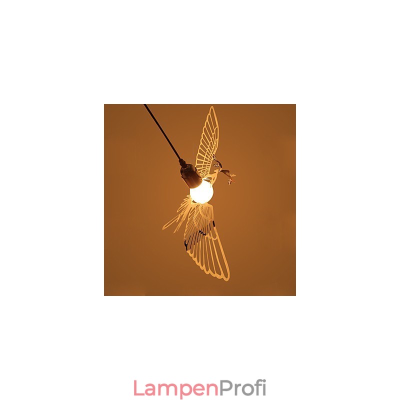 Kreative moderne Mode Dekoration Edelstahl Vogel Vogel Droplight Lampe