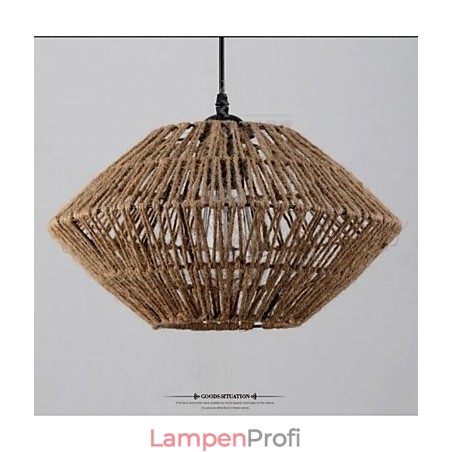 Vintage Pendelleuchte aus Seil mit einer Leuchte Vintage Pendelleuchte aus Seil mit einer Leuchte