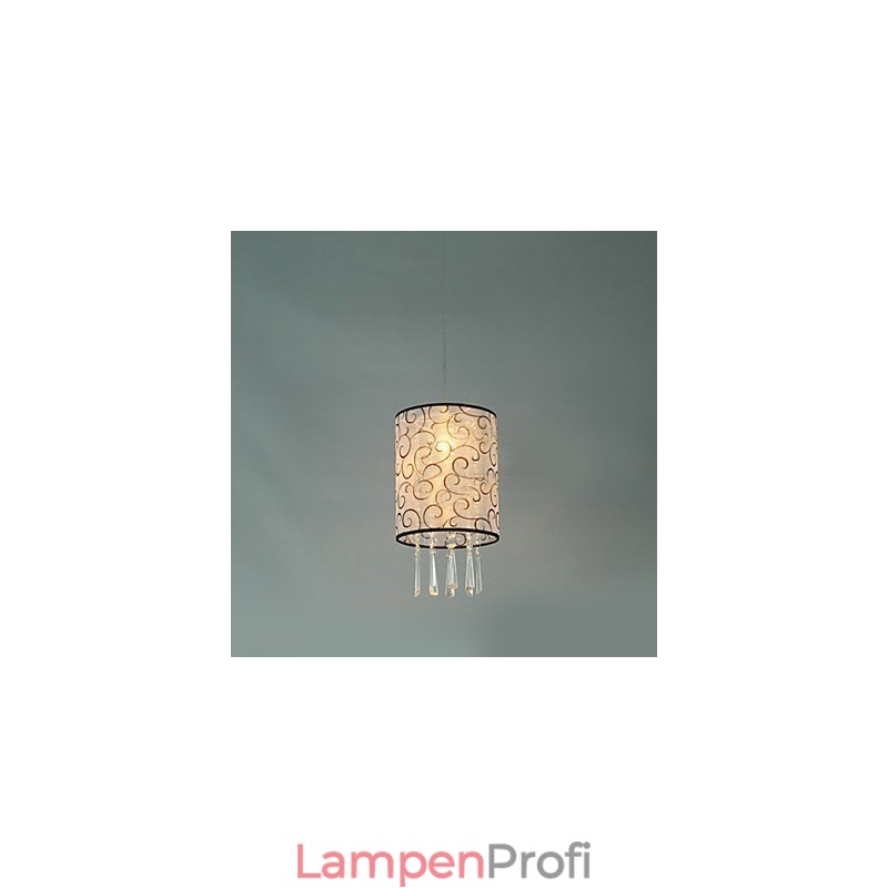 Moderne, zeitgenössische Pendelleuchte im Trommelkristall-Mini-Stil mit galvanisierter Beschichtung