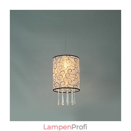 Moderne, zeitgenössische Pendelleuchte im Trommelkristall-Mini-Stil mit galvanisierter Beschichtung