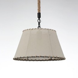 1 Lichter Pendelleuchten Vintage-Stil Industrie-Stil Gelb Stoff & Metalle Drop Light