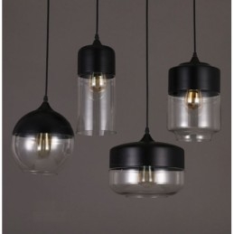 Die Kunst-Kronleuchterlampe aus Schmiedeeisen und Glas von The Nordic Creative Stair Shop