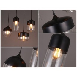 Die Kunst-Kronleuchterlampe aus Schmiedeeisen und Glas von The Nordic Creative Stair Shop