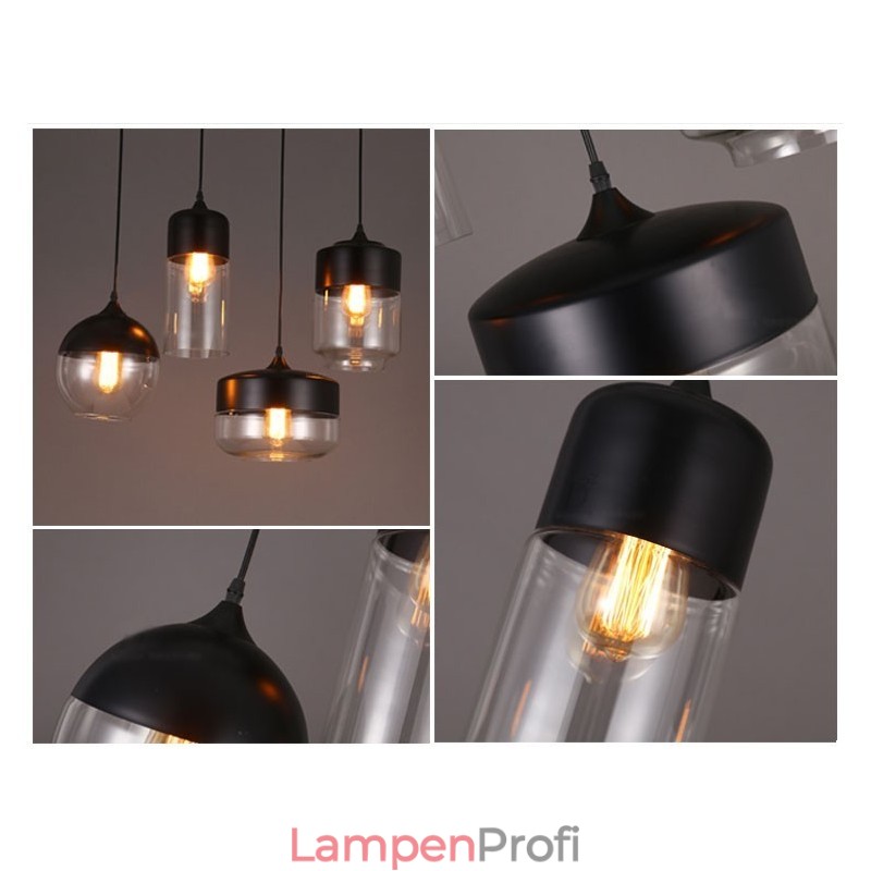 Die Kunst-Kronleuchterlampe aus Schmiedeeisen und Glas von The Nordic Creative Stair Shop