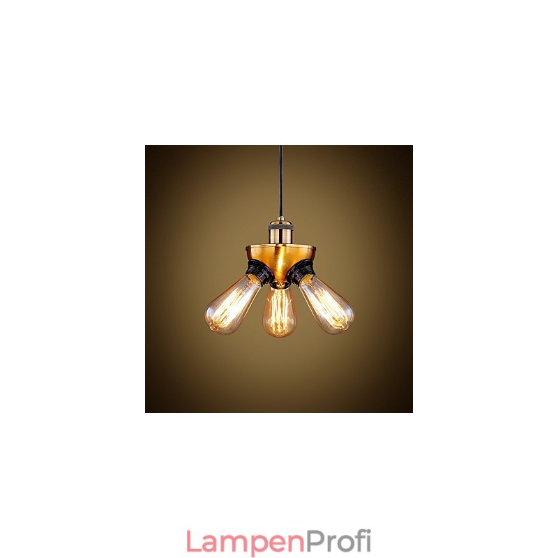 Amerikanische Country Industrial Kupfer Kopf Drei Fuß Droplight Lampe