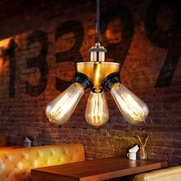 Amerikanische Country Industrial Kupfer Kopf Drei Fuß Droplight Lampe