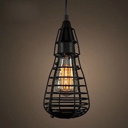 Amerikanische Industrie-Kreativität, die alte Wege wiederherstellt, Schmiedeeisenkäfig, Einzelkopf-Droplight-Lampe