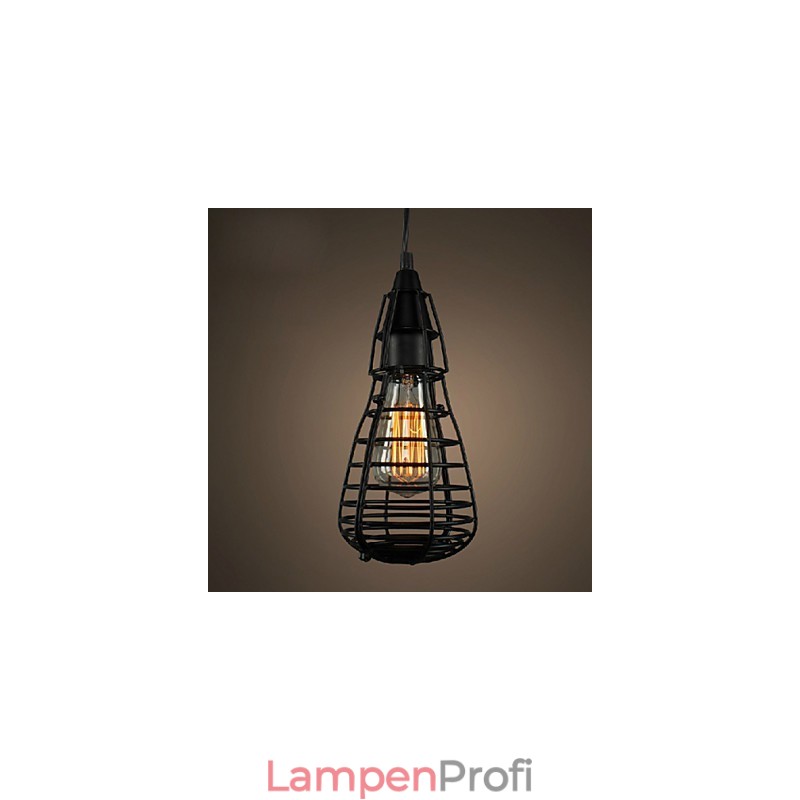 Amerikanische Industrie-Kreativität, die alte Wege wiederherstellt, Schmiedeeisenkäfig, Einzelkopf-Droplight-Lampe