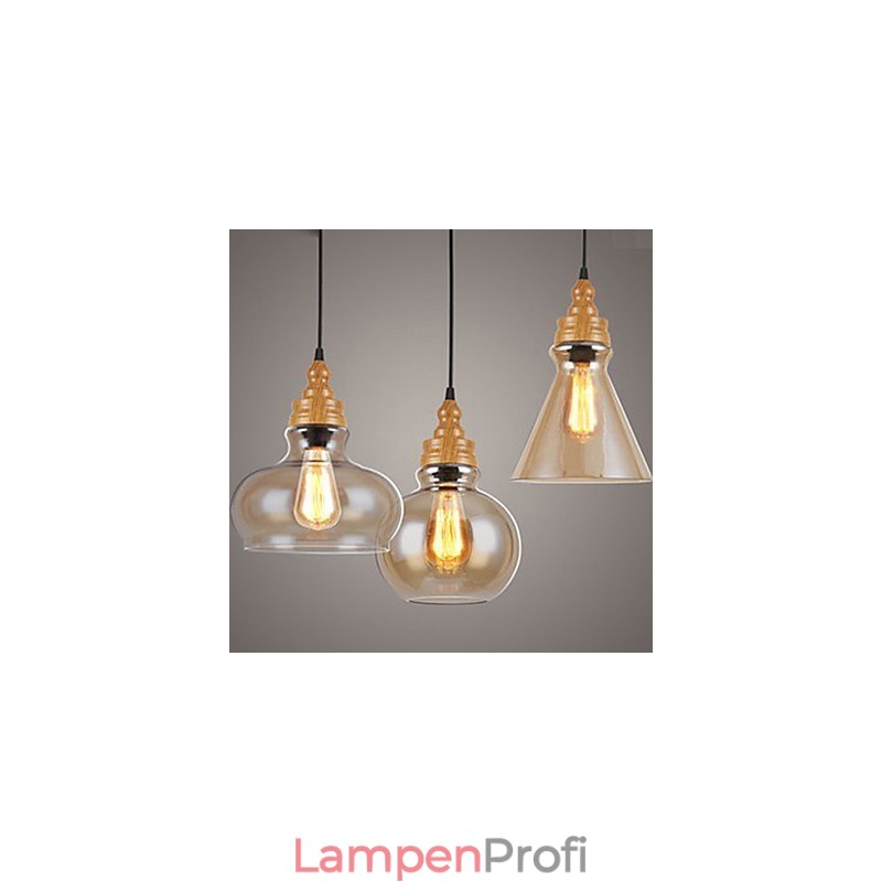 Nordamerikanische kreative Holzmaserung Kristalllampe Wiederherstellung alten Weisen Lampe Licht