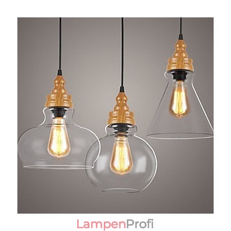 Nordamerikanische kreative Holzmaserung Kristalllampe Wiederherstellung alten Weisen Lampe Licht