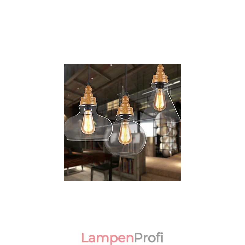 Nordamerikanische kreative Holzmaserung Kristalllampe Wiederherstellung alten Weisen Lampe Licht