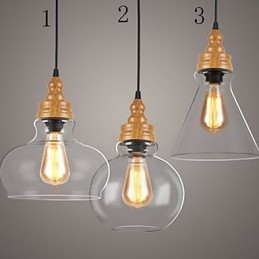 Nordamerikanische kreative Holzmaserung Kristalllampe Wiederherstellung alten Weisen Lampe Licht